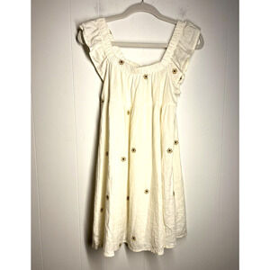 Wild Fable Babydoll Dress Size XS Linen Blend Natural Cream Boho Festival Hippie